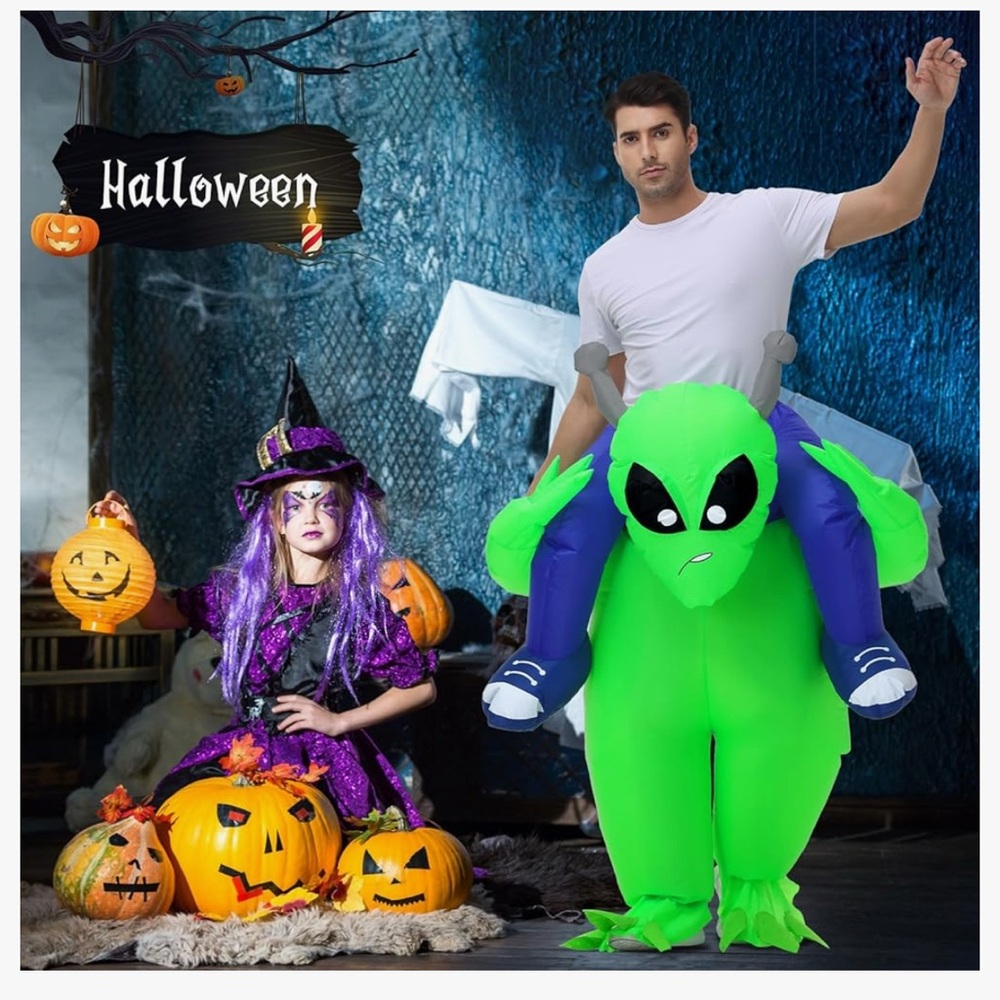 Alien Costume adult inflatable costume ,for Adult Halloween Blow Up Alien